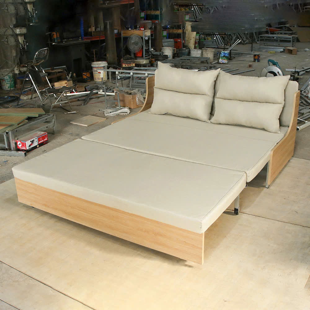 Giường Sofa gấp gọn vải lanh canvas SmartFurni - SMF22 - 4 Size - Xám nhạt_thumbnail_11