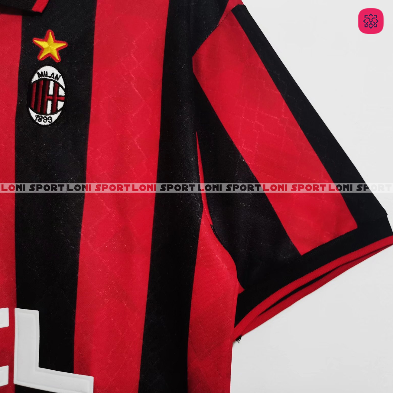 Áo retro Ac Milan sân nhà đỏ/đen 96/97_thumbnail_4