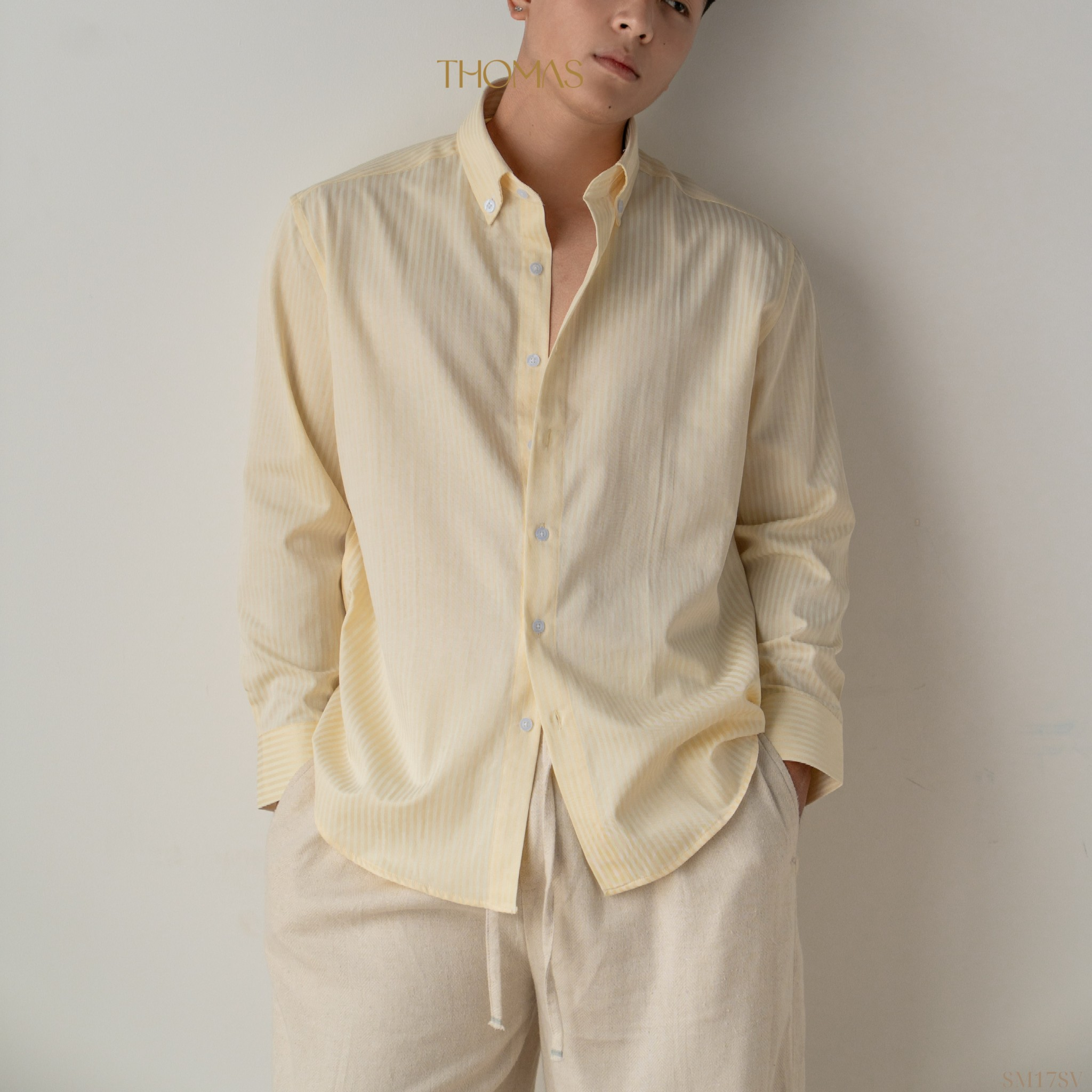 Áo Sơ Mi Dài Tay Enzo Vải Oxford Cổ Button Down Form Relaxed