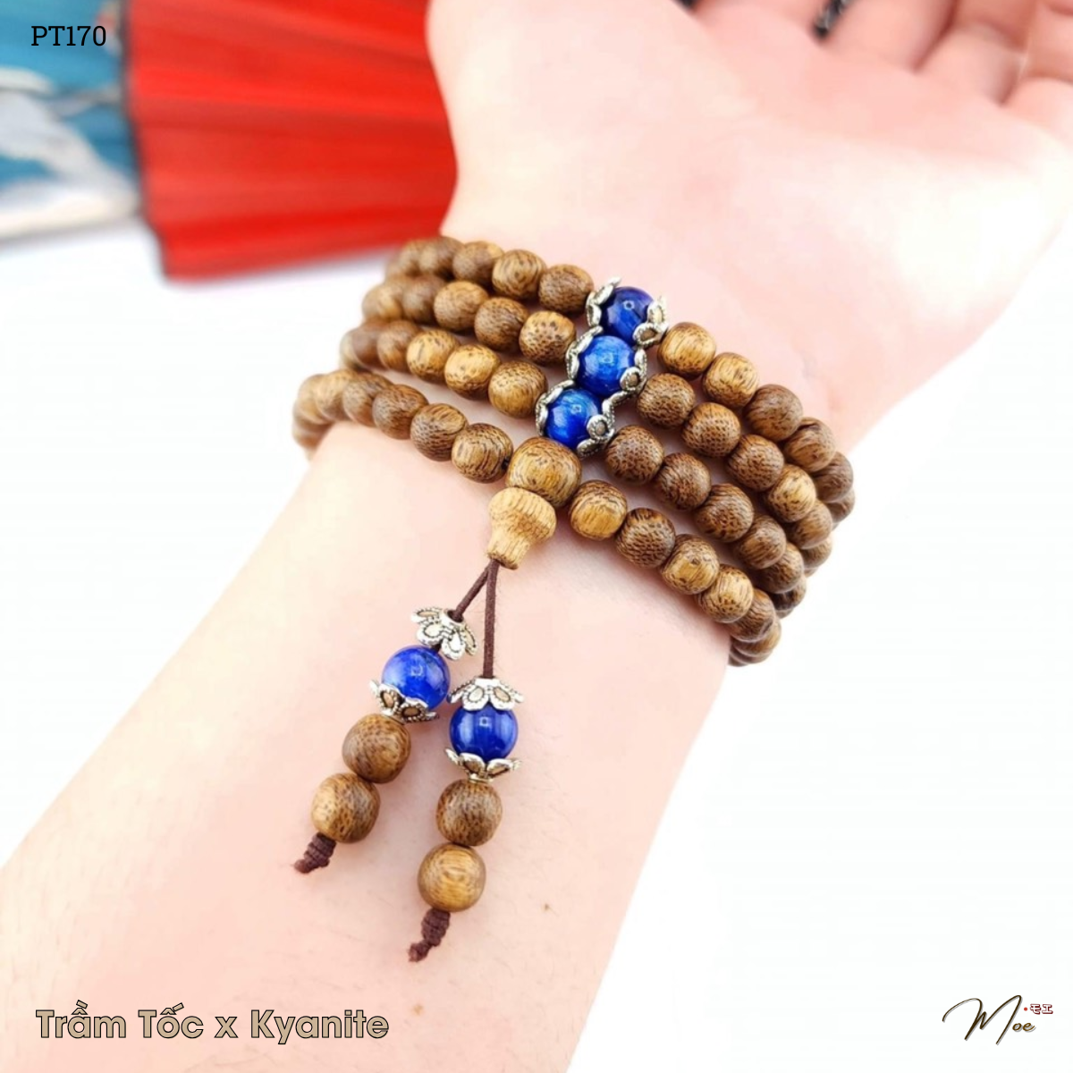 PT170 - Chuỗi vòng trầm tốc 108 hạt mix 5 đá phong thủy tự nhiên_thumbnail_7