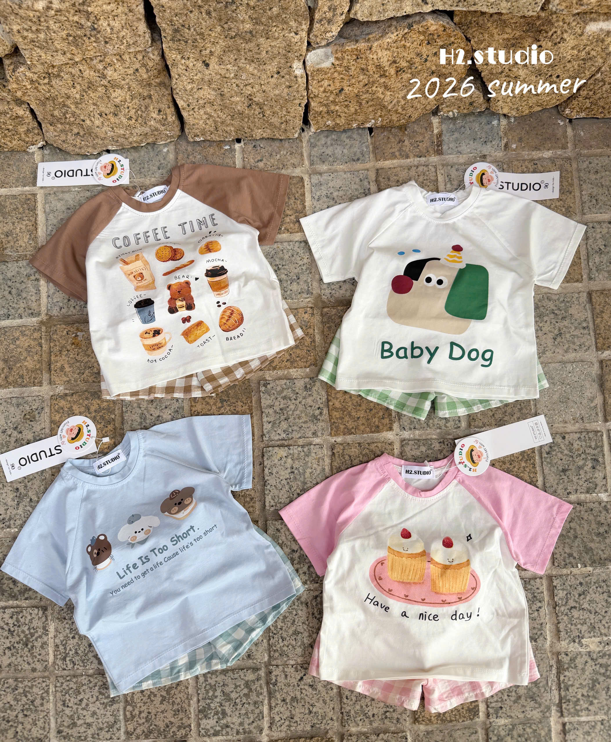 Set áo bé in hình + quần ( NÂU )_thumbnail_8