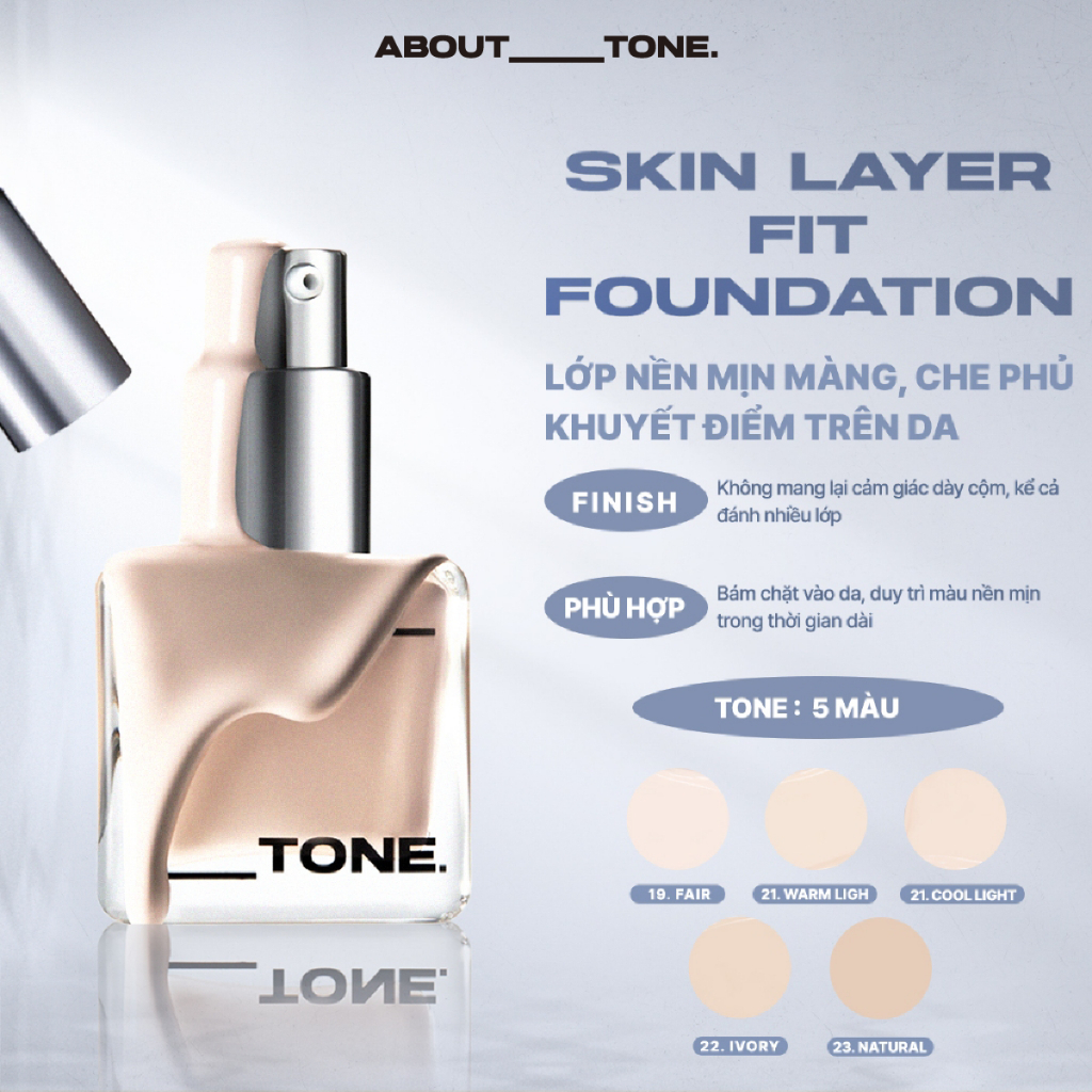 [ABOUT TONE] Kem nền About Tone Skin Layer Fit 30g
