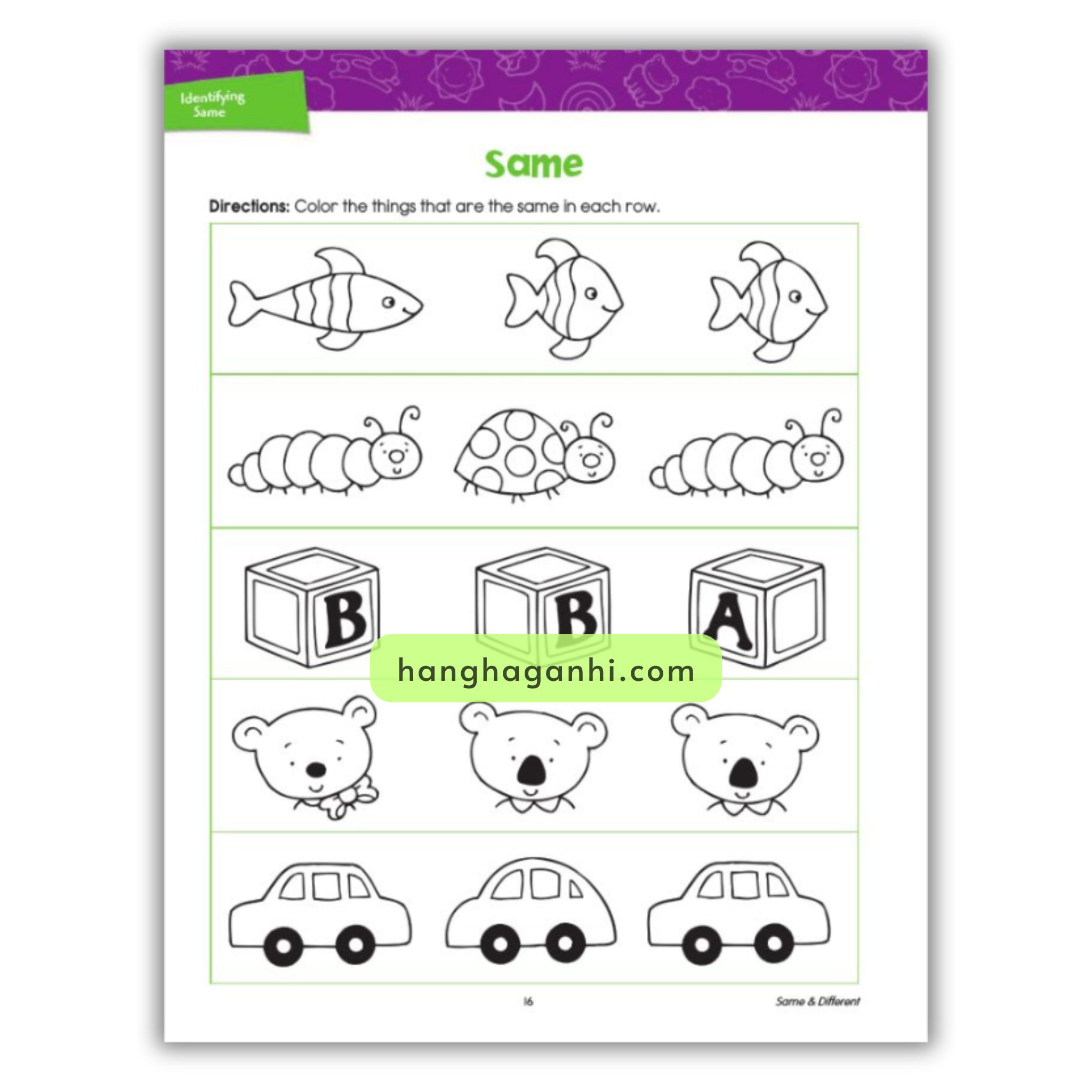 Spectrum 3+ Same & Different Basic Beginnings, sách Mỹ cho bé_thumbnail_6