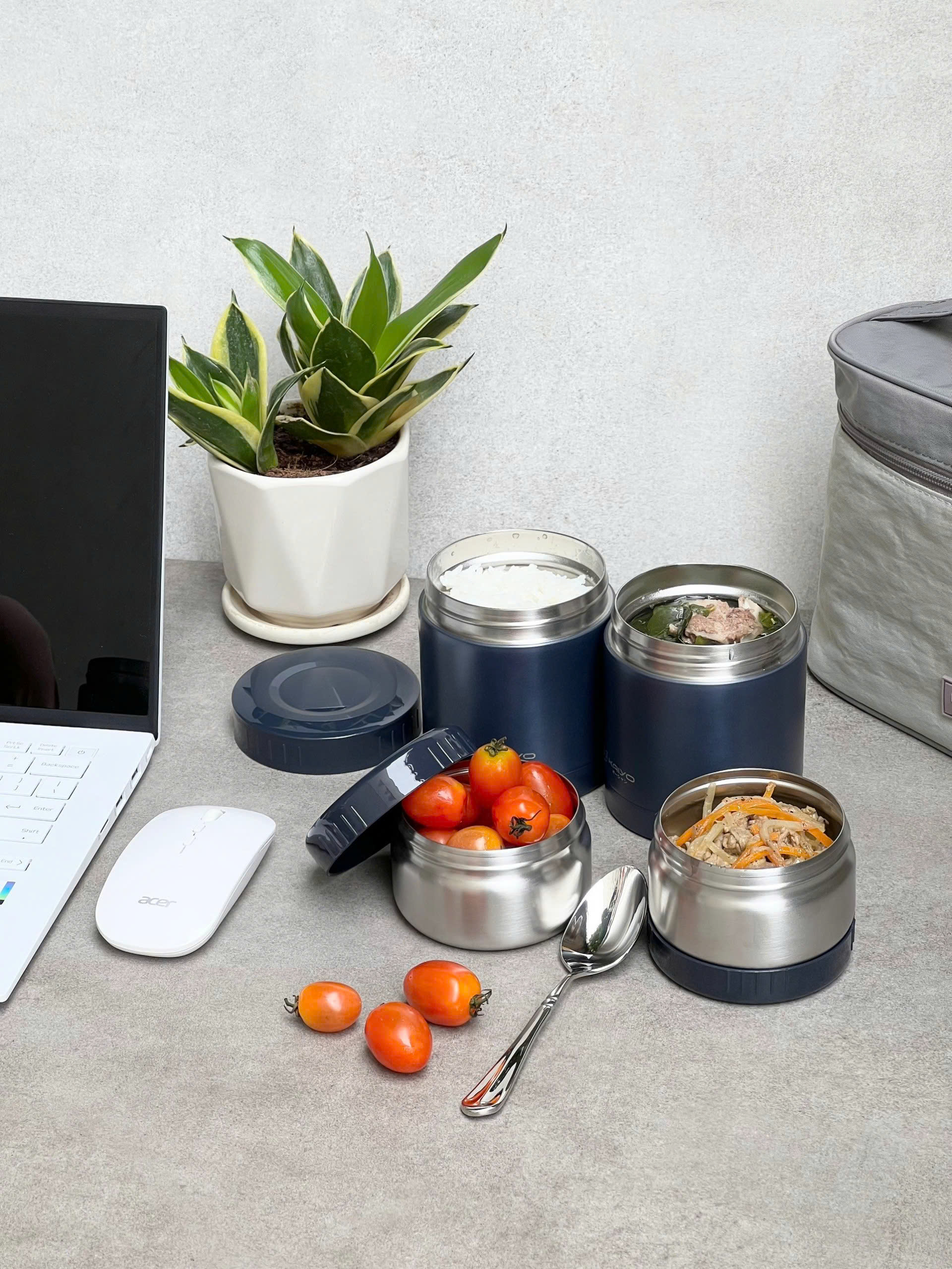 Bộ Hộp Cơm Giữ Nhiệt 5 món Kaiyo 1200ml (4 hộp+1 túi)_thumbnail_13