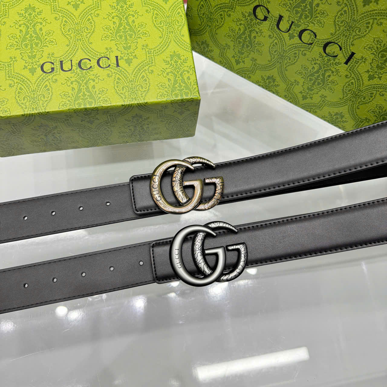 Thắt lưng Gucci GG Snake Buckle Leather Belt_thumbnail_1
