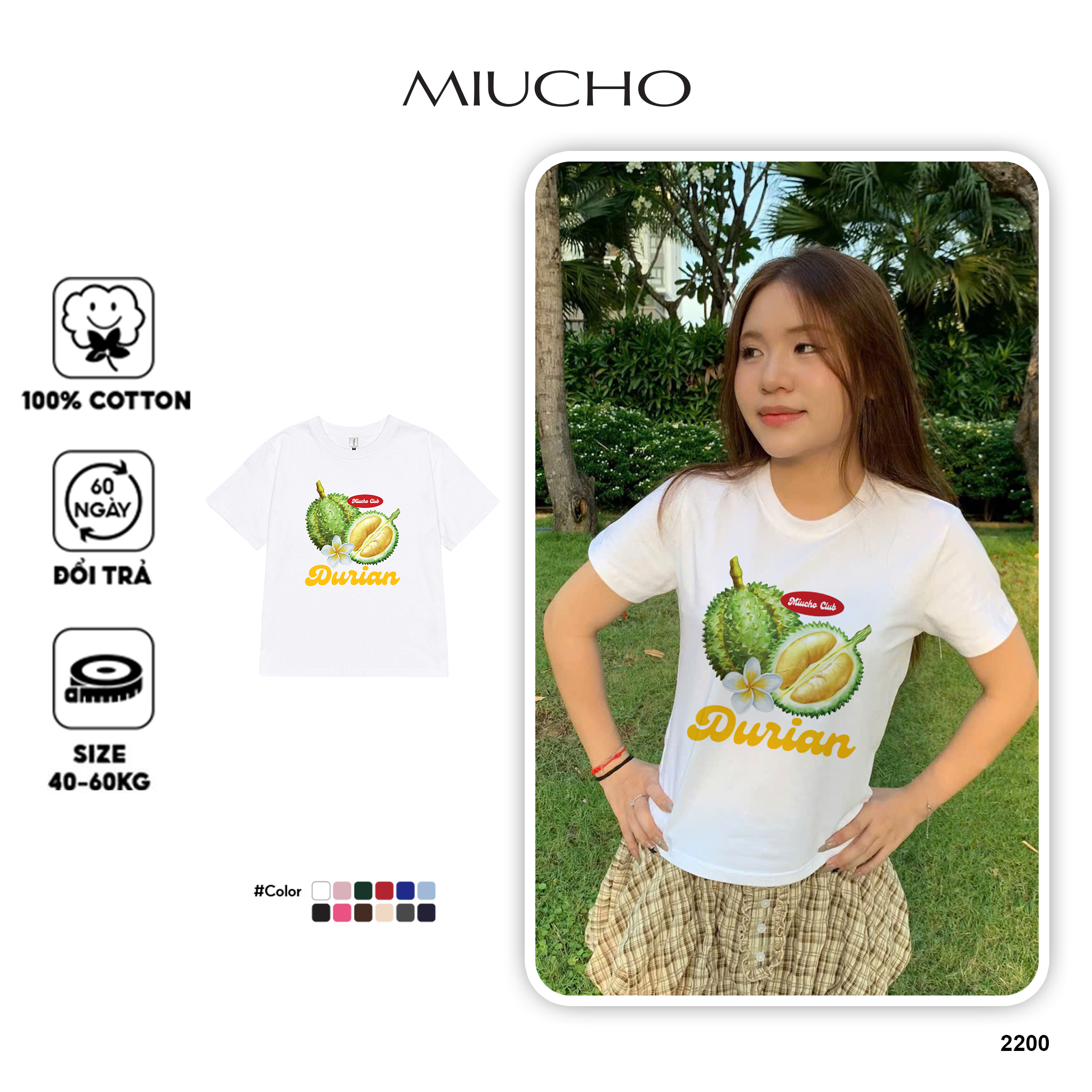 Áo baby tee ôm body trái cây hè biển Miucho BST cổ tròn vải cotton 4c thoáng mát in mix_thumbnail_1