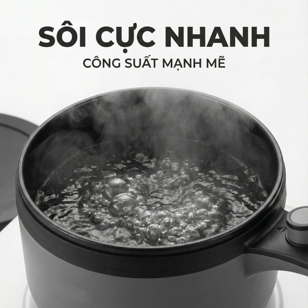 Nồi nấu đa năng Mishio MK321 | Dung tích 1.5L kèm xửng hấp inox 304_thumbnail_6