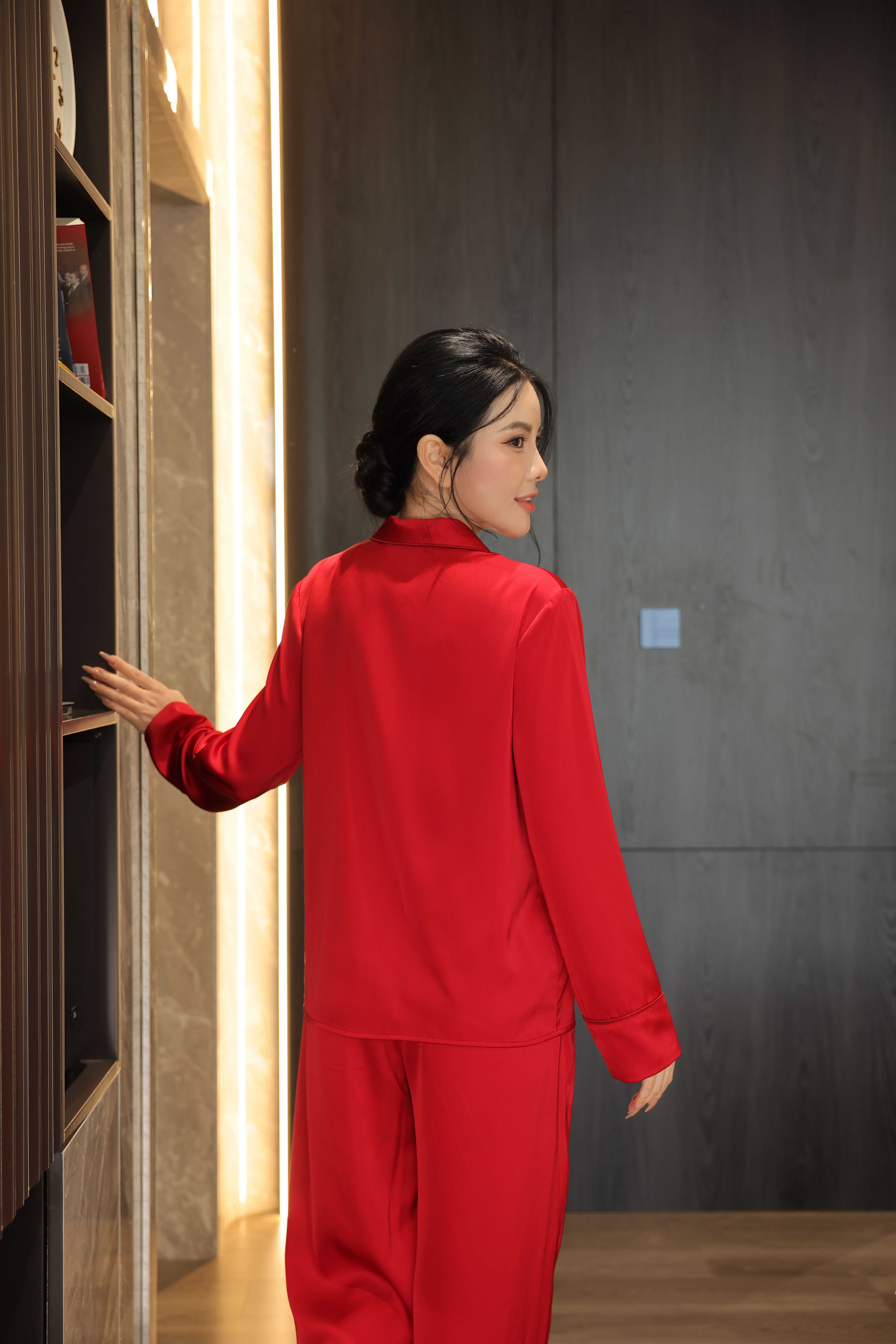 Bộ Lụa Áo Dài Tay, Quần Dài BN672_thumbnail_12