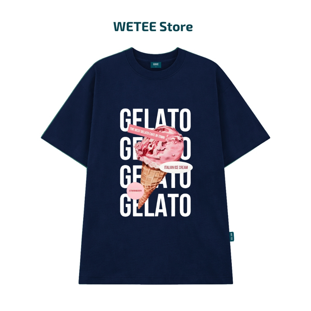 Áo thun unisex UX30-1170 GELATO hình kem hồng dáng oversized local brand WETEE_thumbnail_12