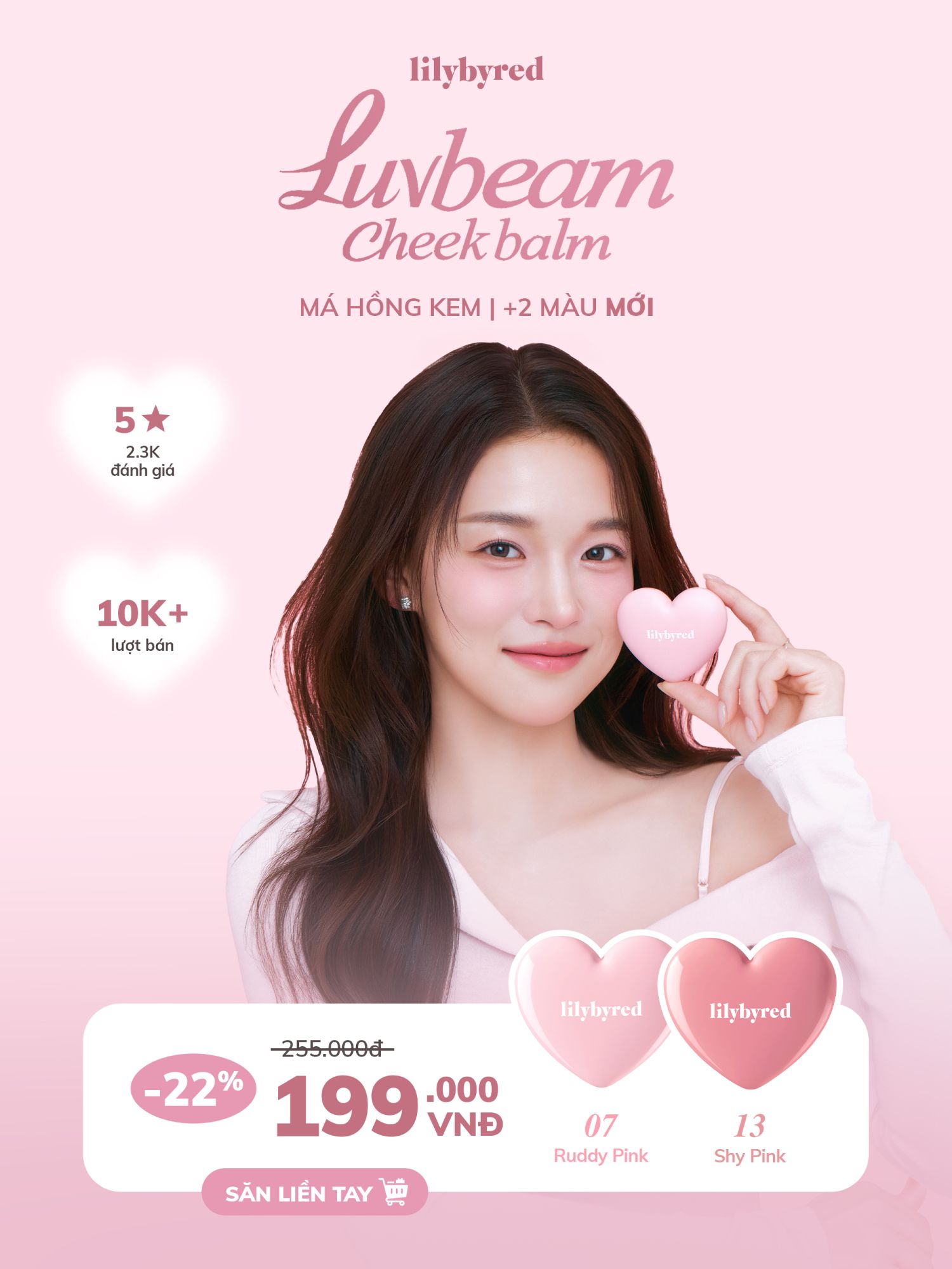 New Lauching - Má Hồng Dạng Kem Lilybyred Luv Beam Cheek Balm Màu 07 -11