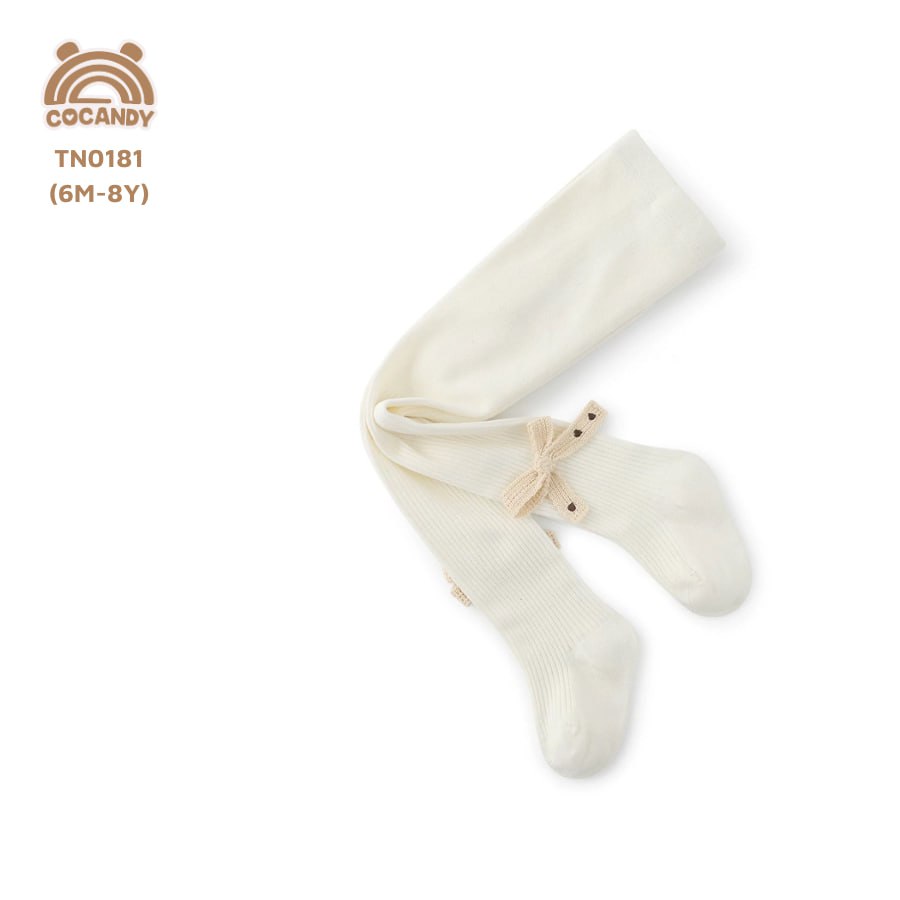 Quần tất nhập TRẮNG nơ BE chấm bi