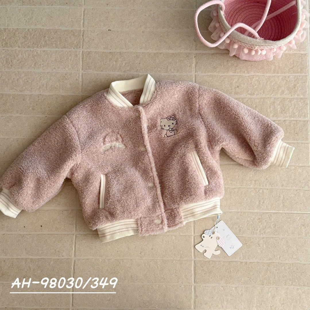 (M79) Áo khoác bông màu hồng họa tiết kitty AH