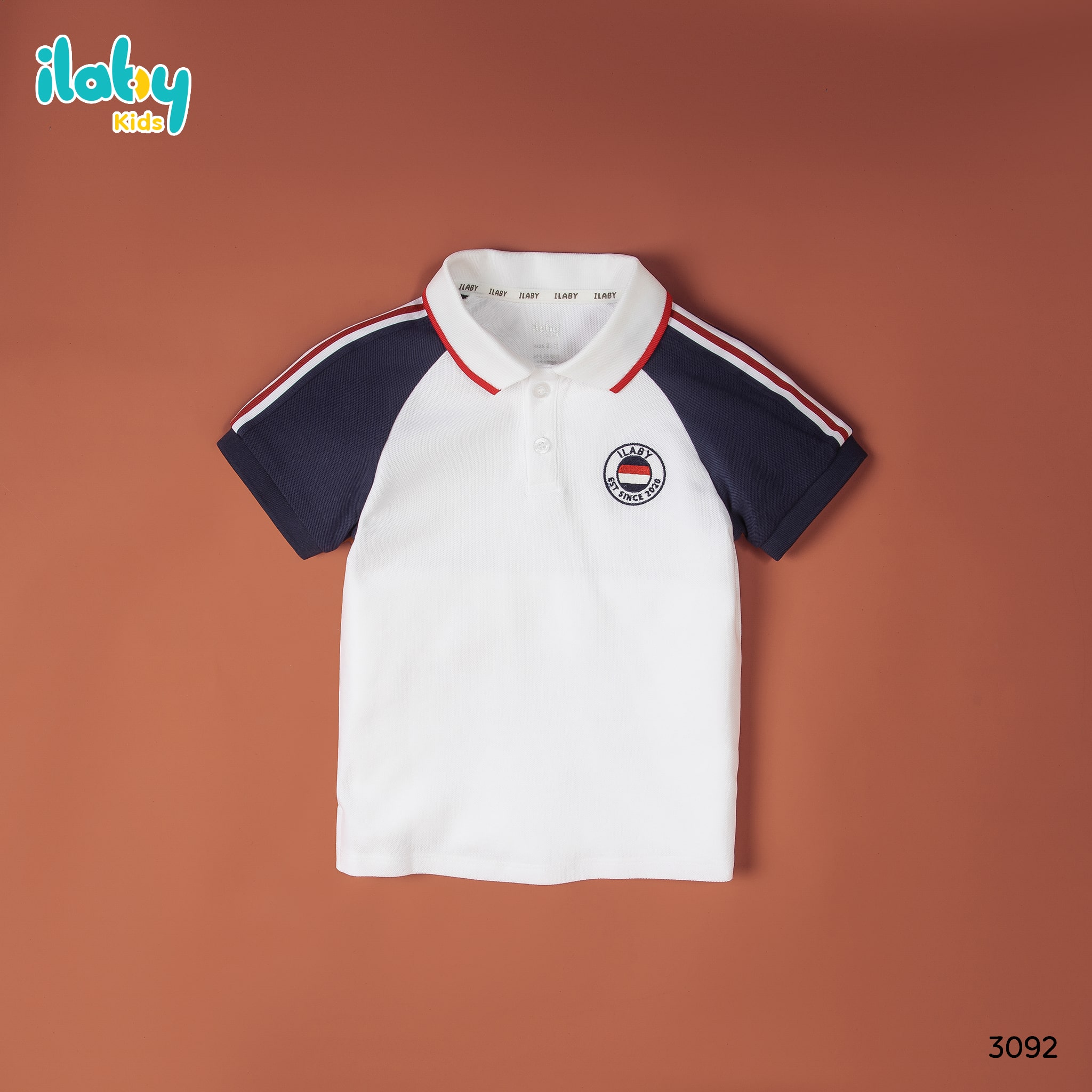 Polo tay raglan phối dây dệt