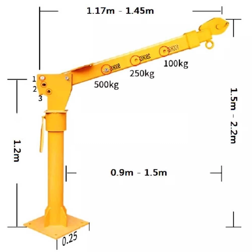 Khung Cẩu Xoay 360 Độ Tải Trọng 500kg Gắn Các Máy Tời_thumbnail_1
