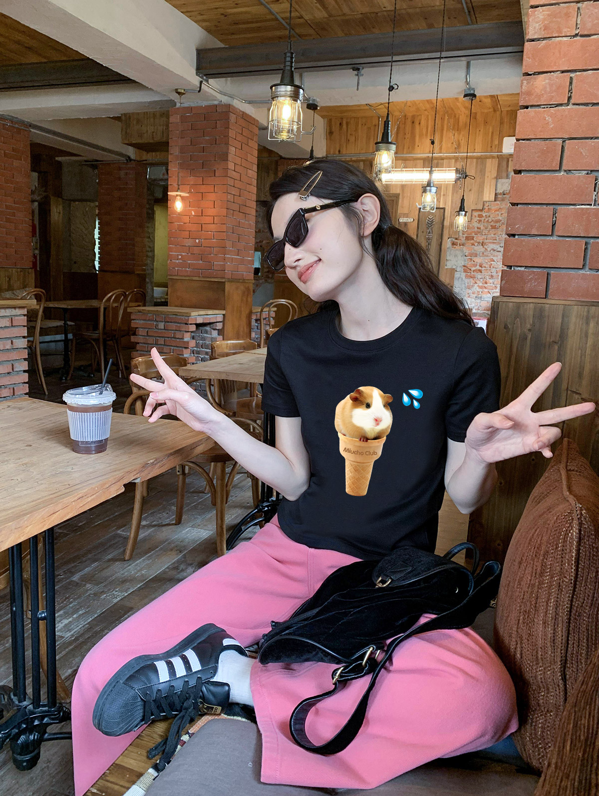 Áo Thun baby tee form ôm ABD1346 Miucho vải cotton co giãn in mix_thumbnail_6