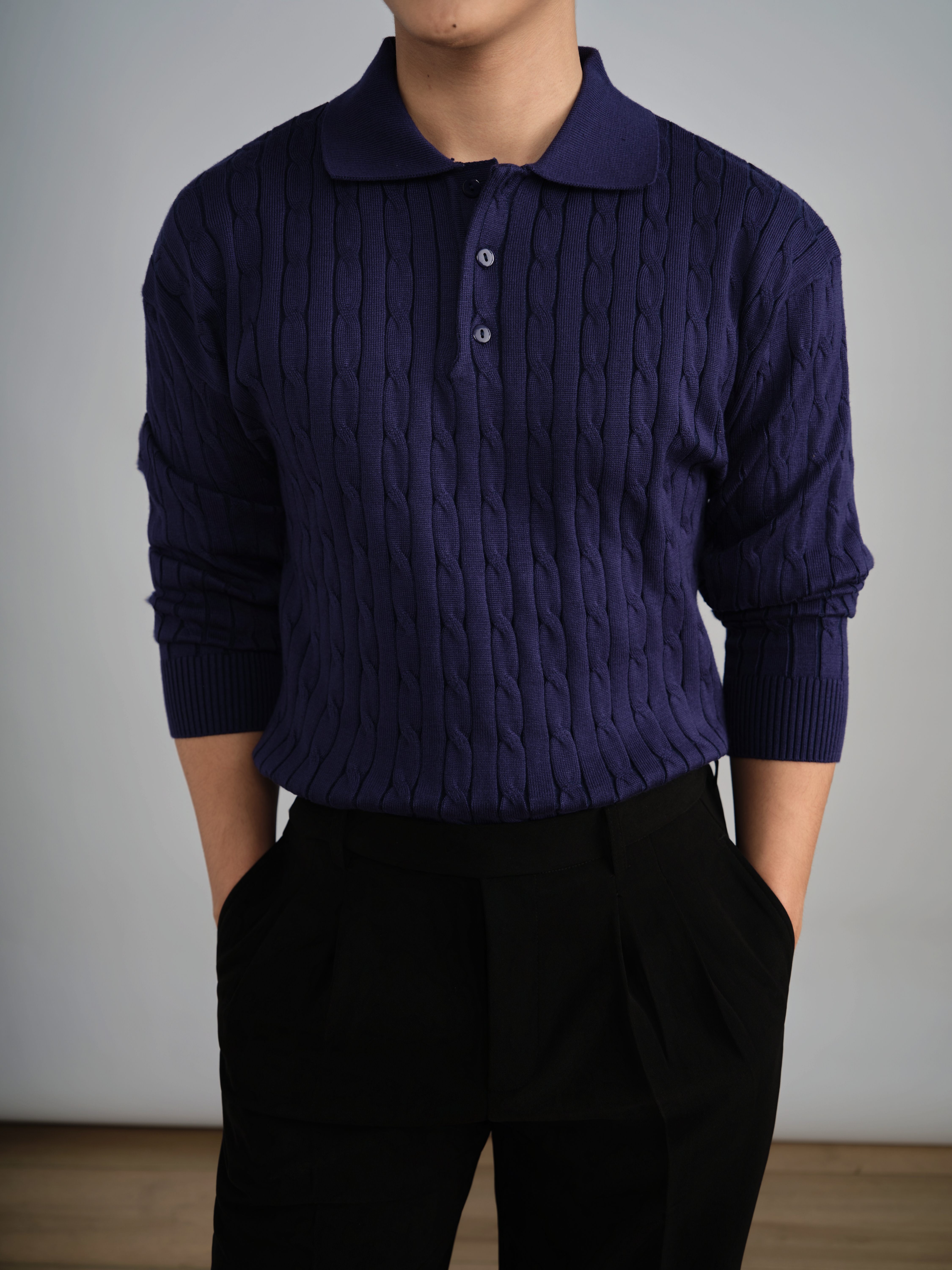 Áo Polo Twisted-Wool Len Viscose Form Relaxed_thumbnail_16