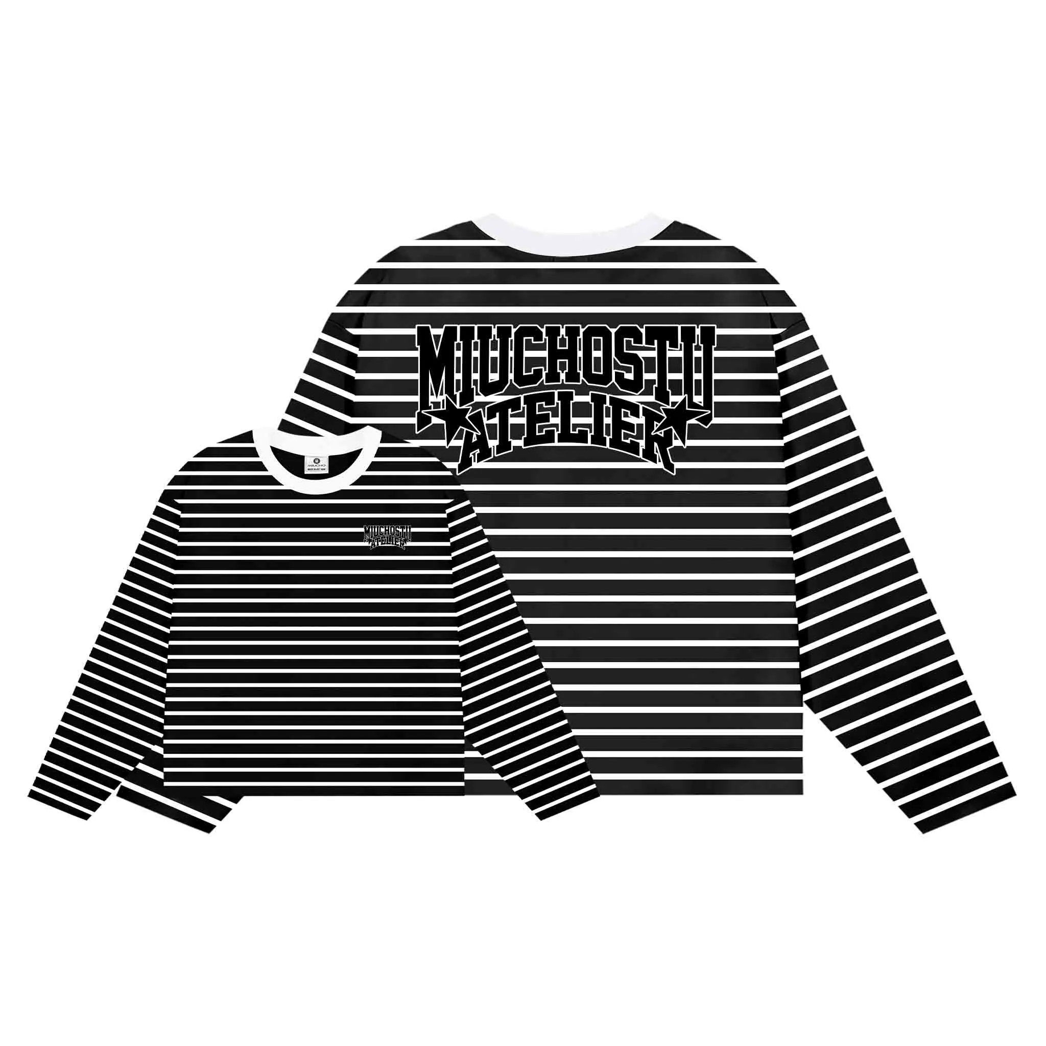 Áo thun nam form boxy Miucho thun borip dày dặn thoáng mát local brand tay dài kẻ sọc in mix 2725_thumbnail_2