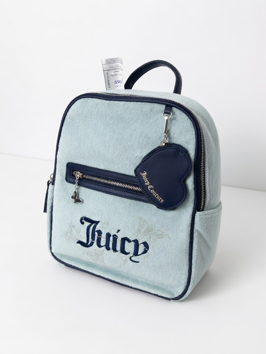 Balo Nữ JUICY COUTURE Nhung Mềm Cao Cấp – Kèm Ví Tim Xinh Xắn