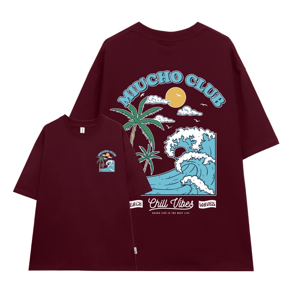 Áo phông nam mùa hè đi biển form rộng nhiều màu ATD1034 Miucho Man tay ngắn cổ tròn in mix_thumbnail_20