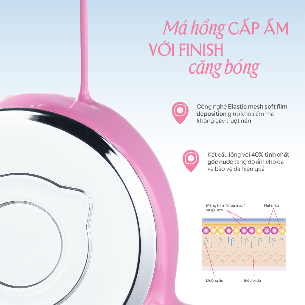 [LEMONADE] Má hồng dạng cushion thuần chay Lemonade Mirror Mirror Blush Cushion 8g