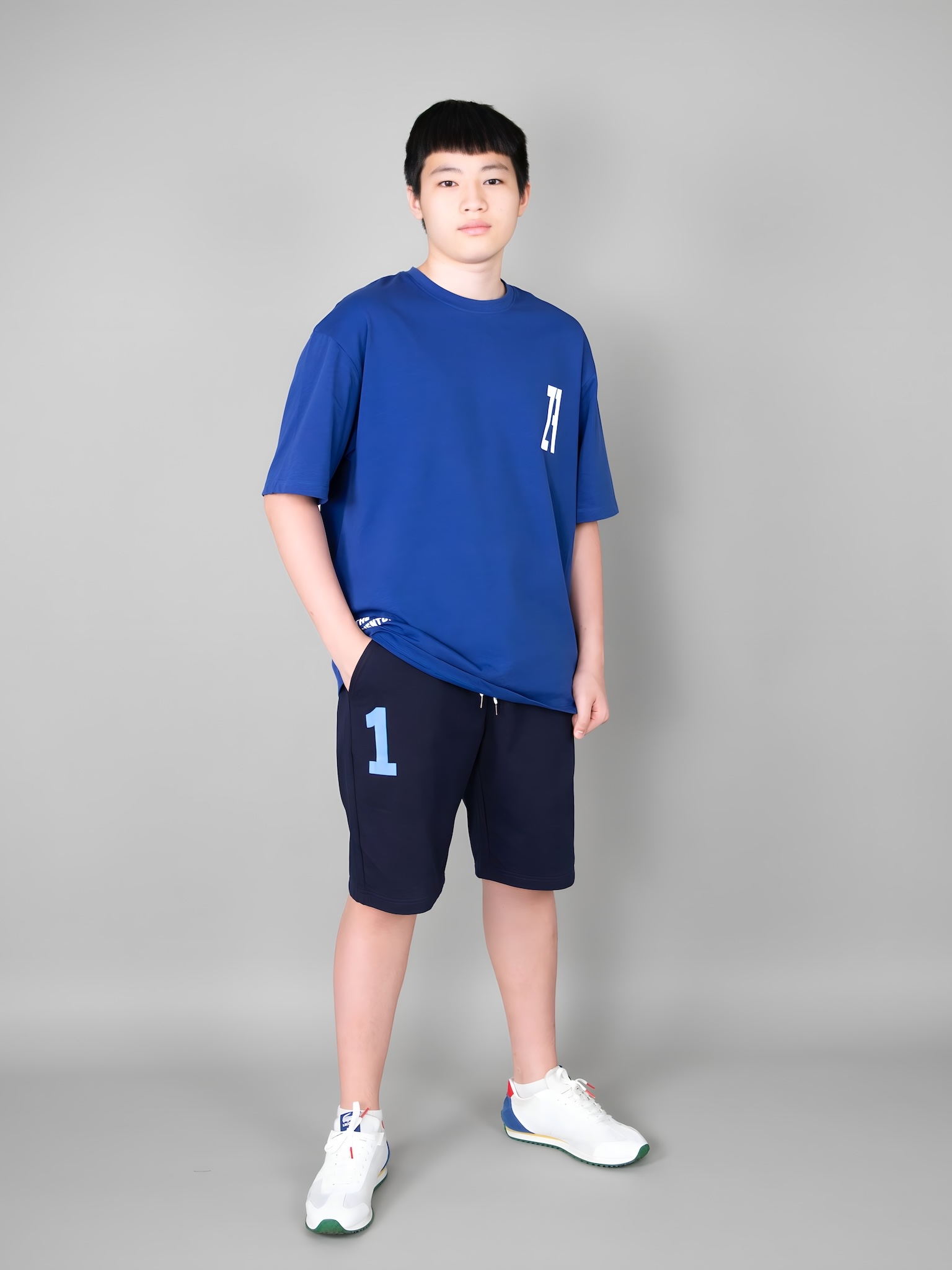 Quần short bé trai xanh đen in số 1_thumbnail_4