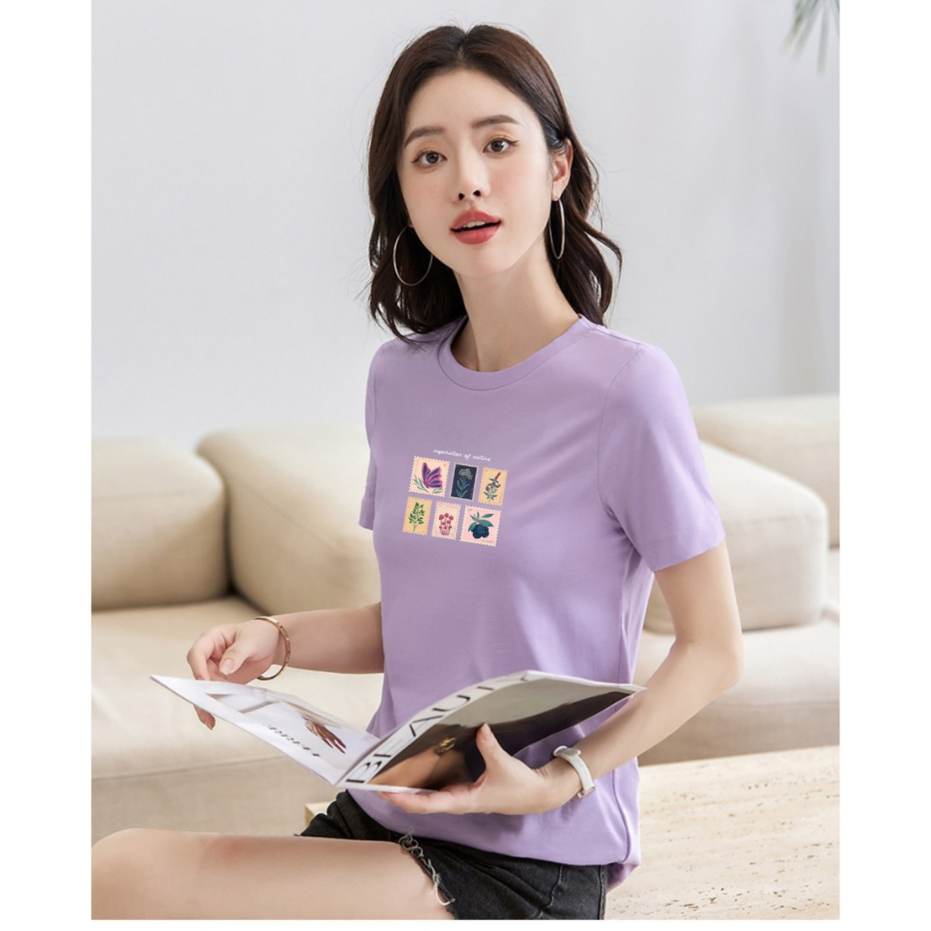 [Form vừa] Áo phông nữ 𝐋𝐎𝐙𝐀  phong cách Vintage, chất liệu thun cotton mã VT8222_thumbnail_6