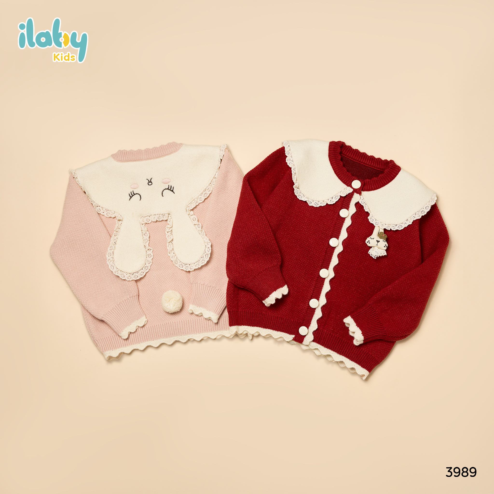 Áo len cài khuy thân trước