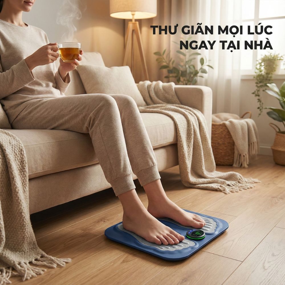 Thảm Massage Chân Xung Điện Kachi MK424 Pin Sạc - Giảm Đau Mỏi, Cải Thiện Tuần Hoàn Máu