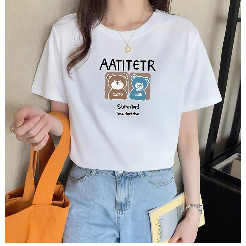 [Form Rộng] Áo phông nữ in hình Gấu AATITETR - LOZA CT6422_thumbnail_3