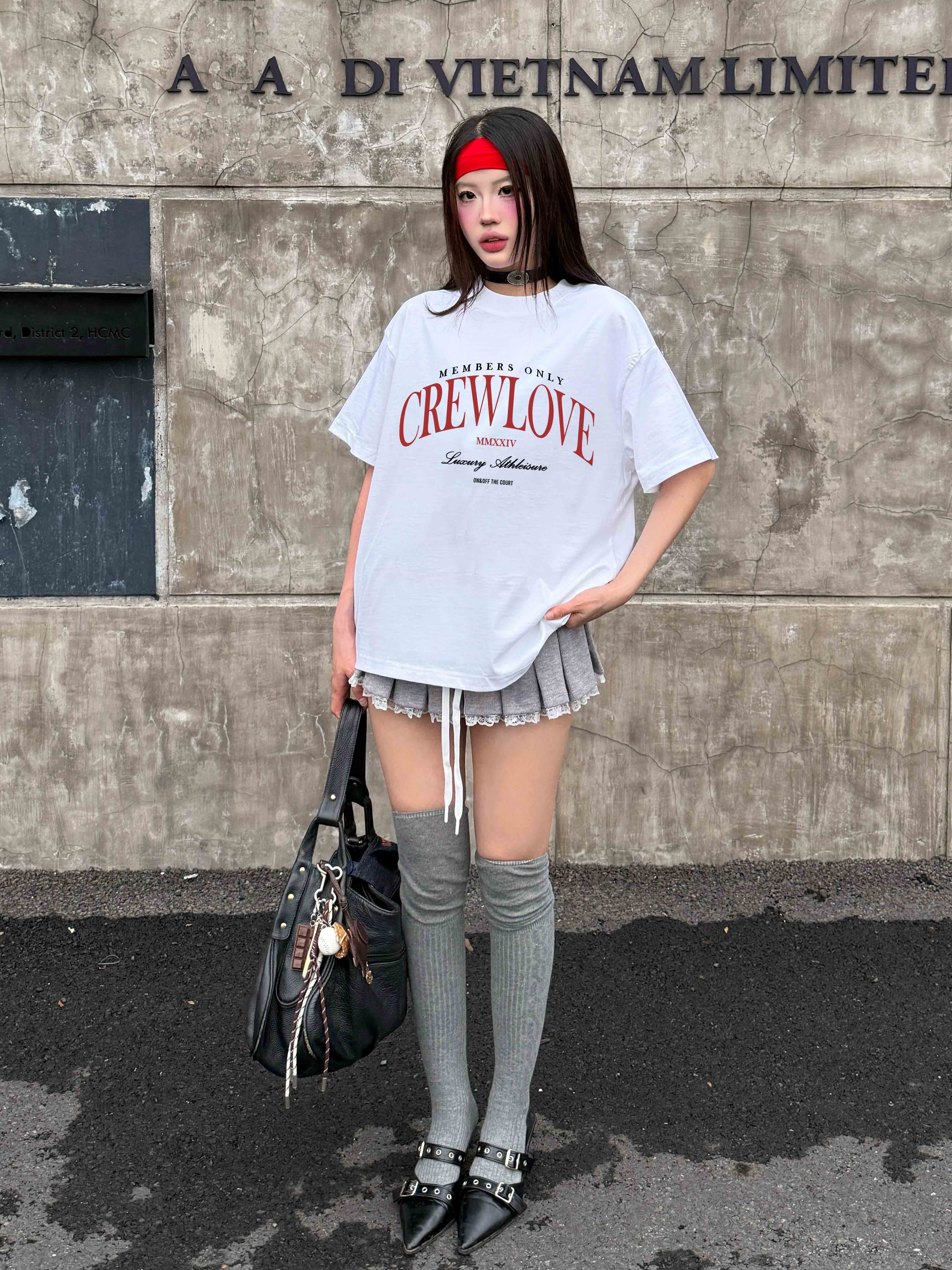 Áo thun unisex form boxy cổ tròn AXD2345 Miucho vải cotton co giãn thoáng mát in typography_thumbnail_4