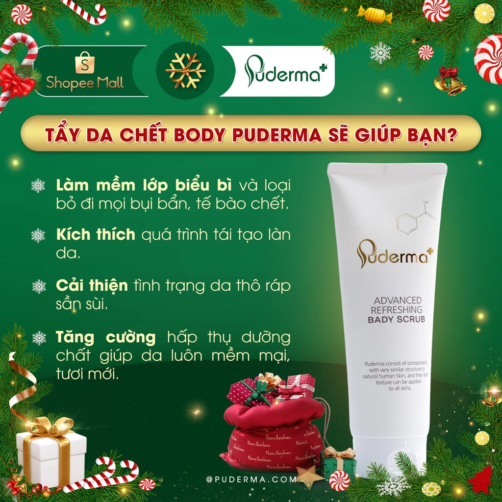 Tẩy da chết Body Puderma Advanced Refeshing Bady Srub giúp da mịn màng_thumbnail_6