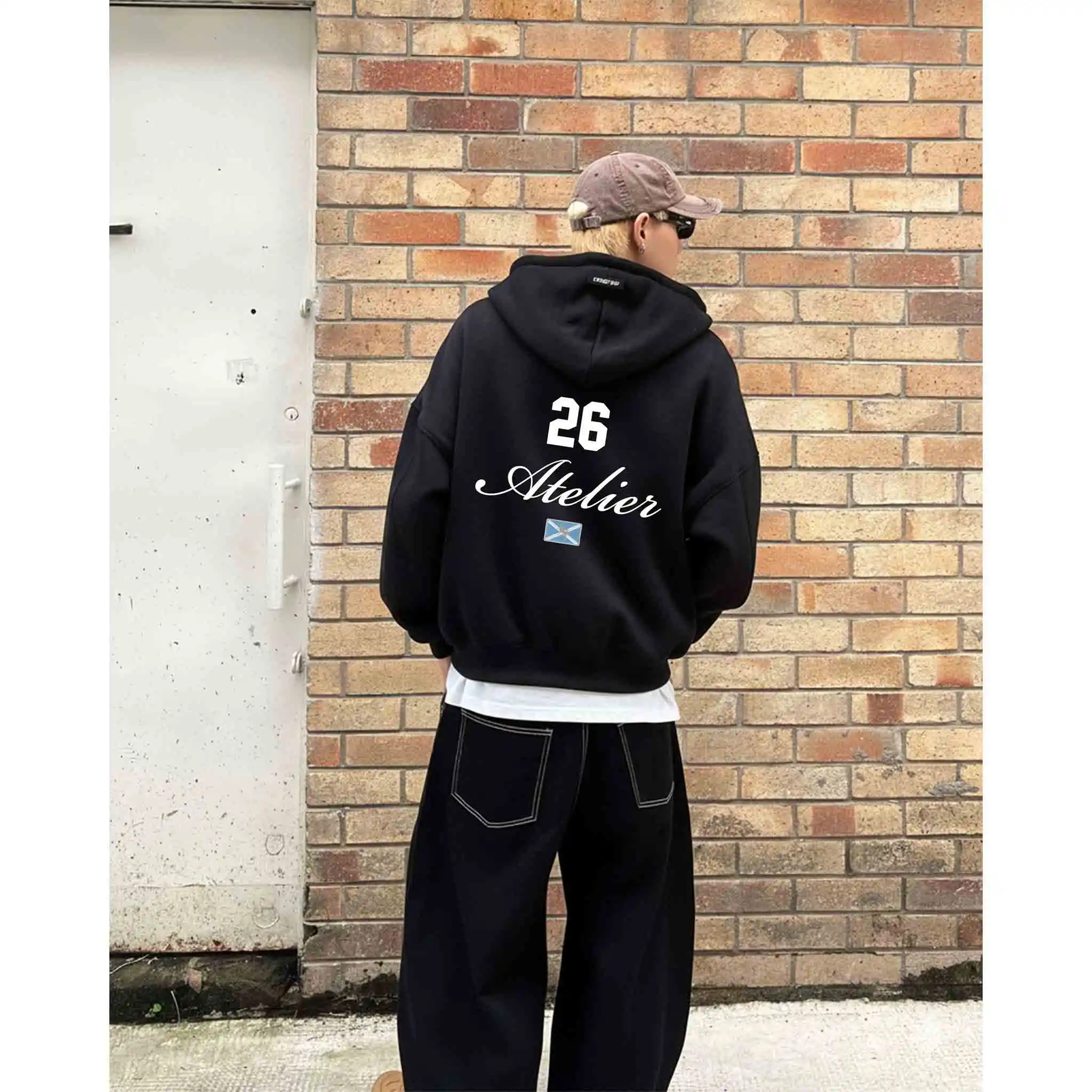 Áo hoodie zip boxy unisex Miucho Club nỉ 2 da mềm mại thoáng mát thấm hút tốt Atelier in mix 2726_thumbnail_7