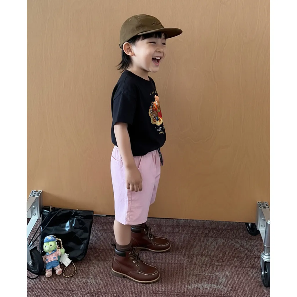 Áo thun bé gái form rộng Kado vải cotton thoáng mát mềm mại Gấu Teddy đáng yêu in mix 2925_thumbnail_8