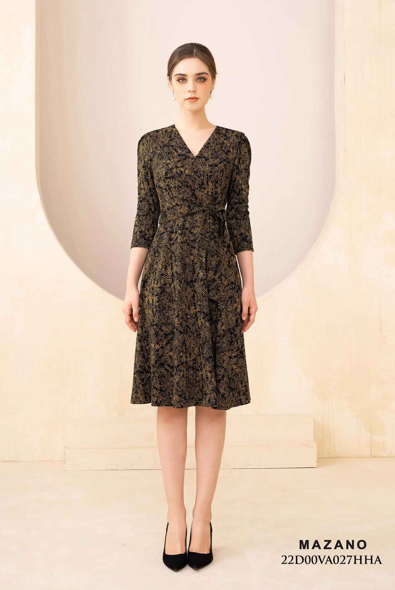 Đầm len thân xếp ly chân rủ_thumbnail_1