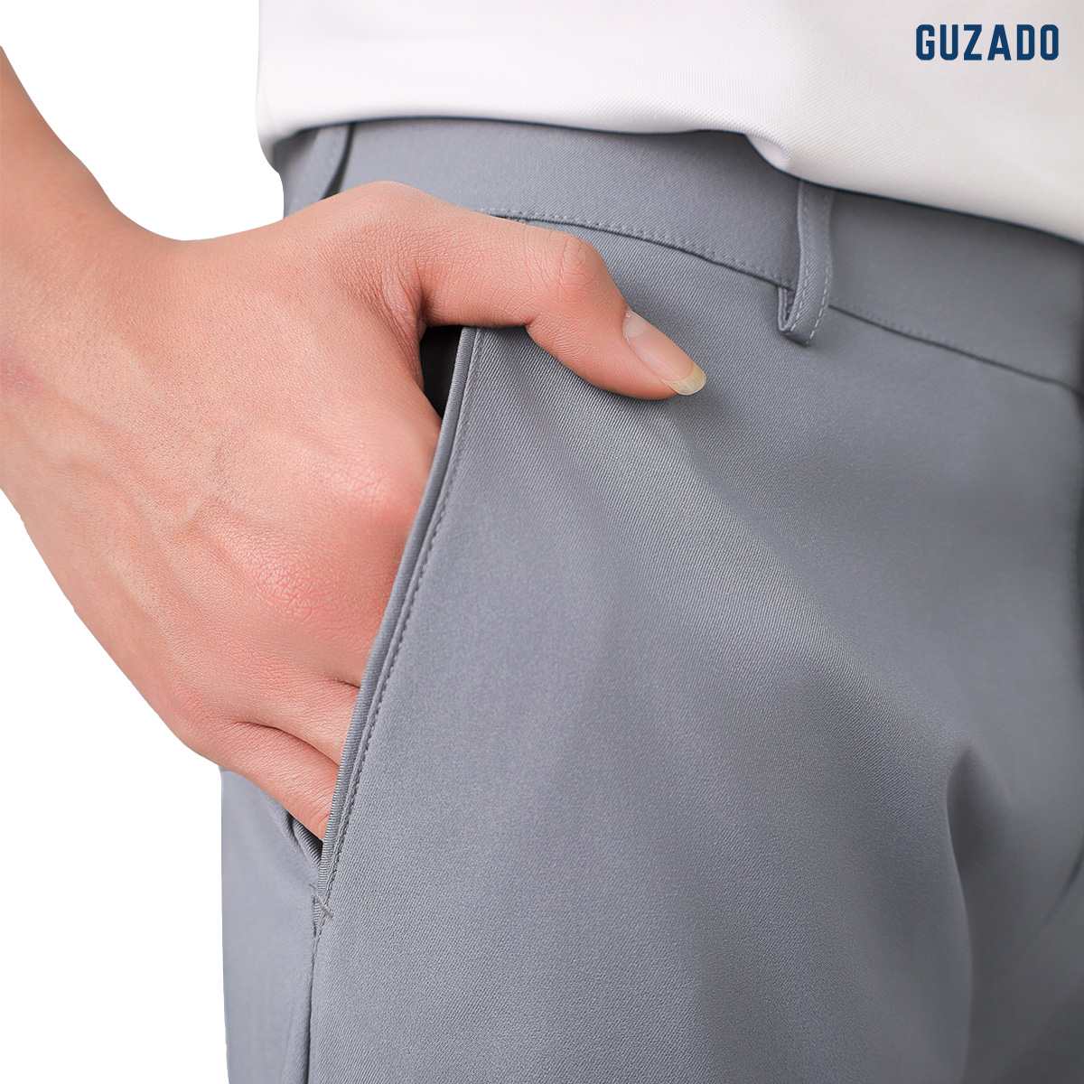 Quần Short Tây Âu Nam GUZADO Kaki Giữ Form Cạp Cúc GSR15_thumbnail_19