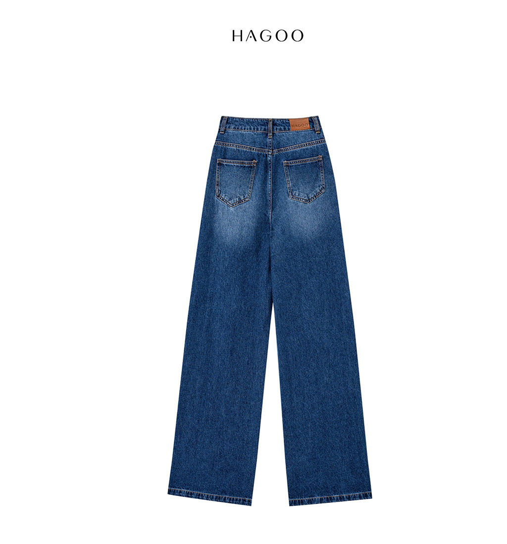 Quần Jeans bổ can sườn dáng suông HAGOO_thumbnail_8