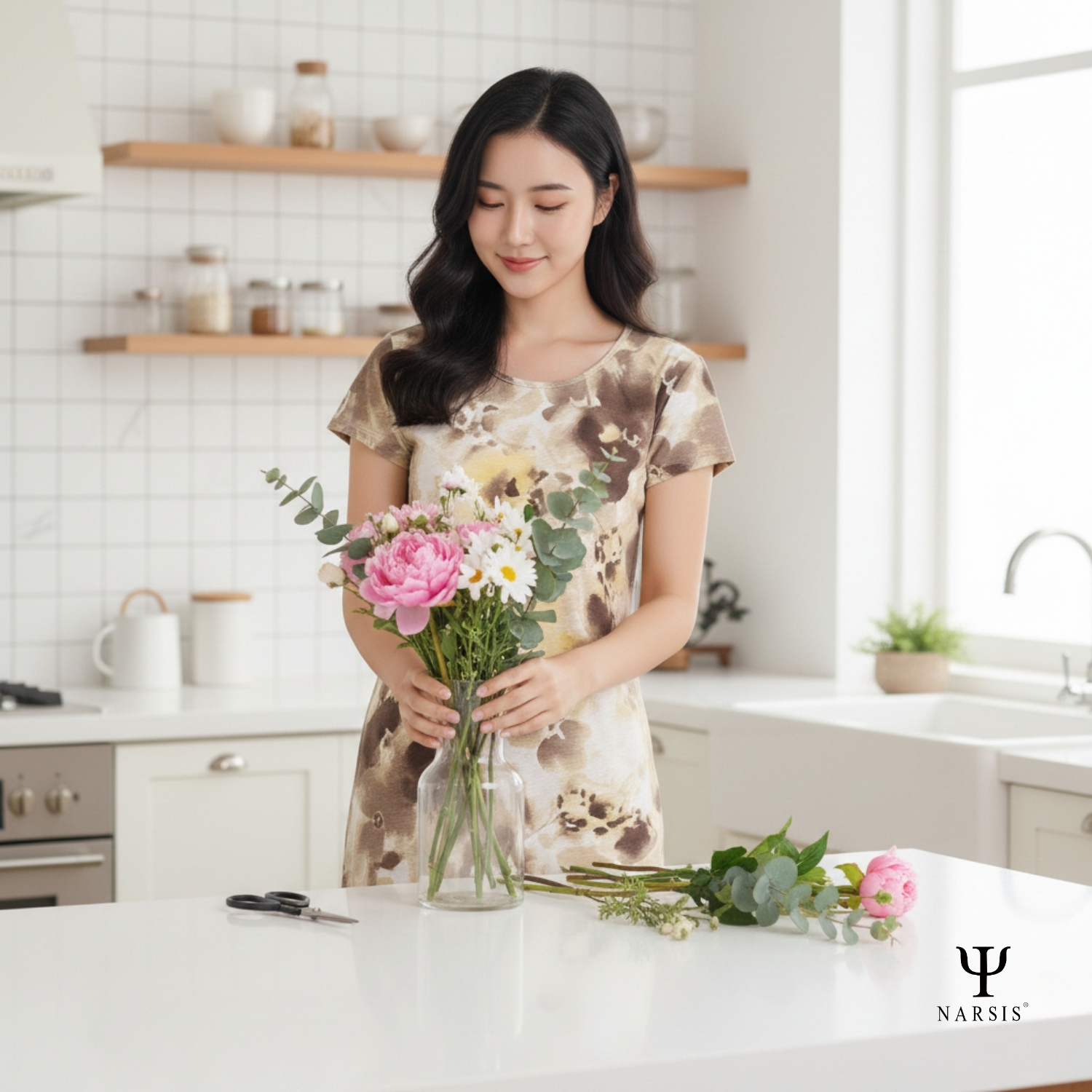 VÁY KIỂU - NEW3007 NARSIS CHẤT LIỆU THOÁNG MÁT, DỄ CHỊU, THOẢI MÁI CẢ NGÀY, DỄ VẬN ĐỘNG_thumbnail_5