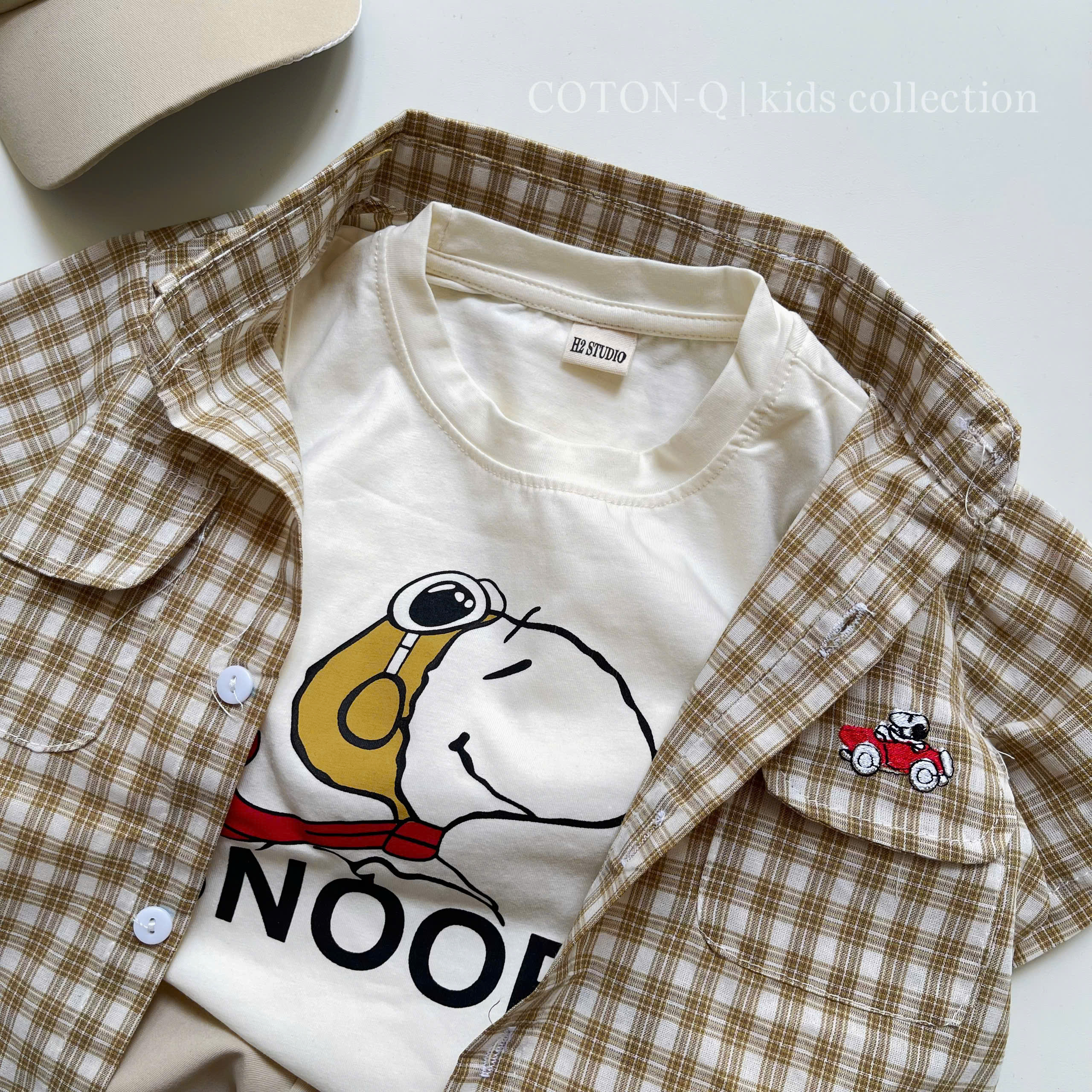 Set áo caro + quần kèm nón_thumbnail_6