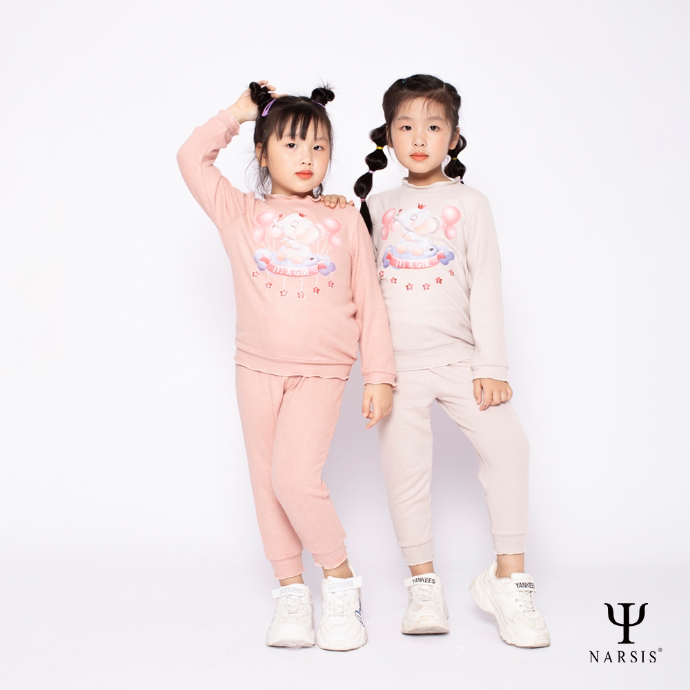 BỘ THU ĐÔNG BÉ GÁI NARSIS DÀI TAY PHỐI MÀU DỄ THƯƠNG CHẤT COTTON LEN ẤM ÁP KM2040 NARSIS VẢI LEN ..._thumbnail_2