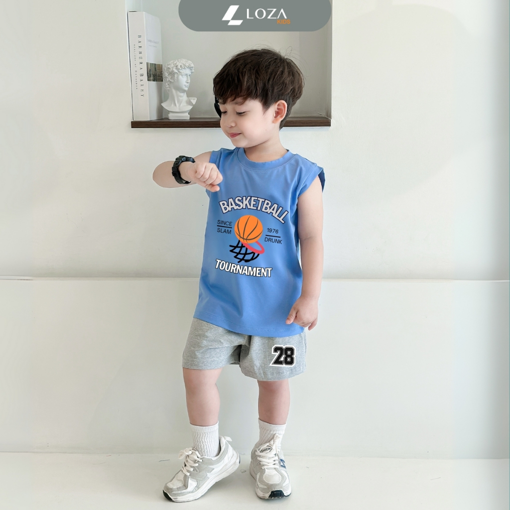 Bộ ba lỗ bé trai in hình bóng rổ - Loza Kids BL346_thumbnail_0