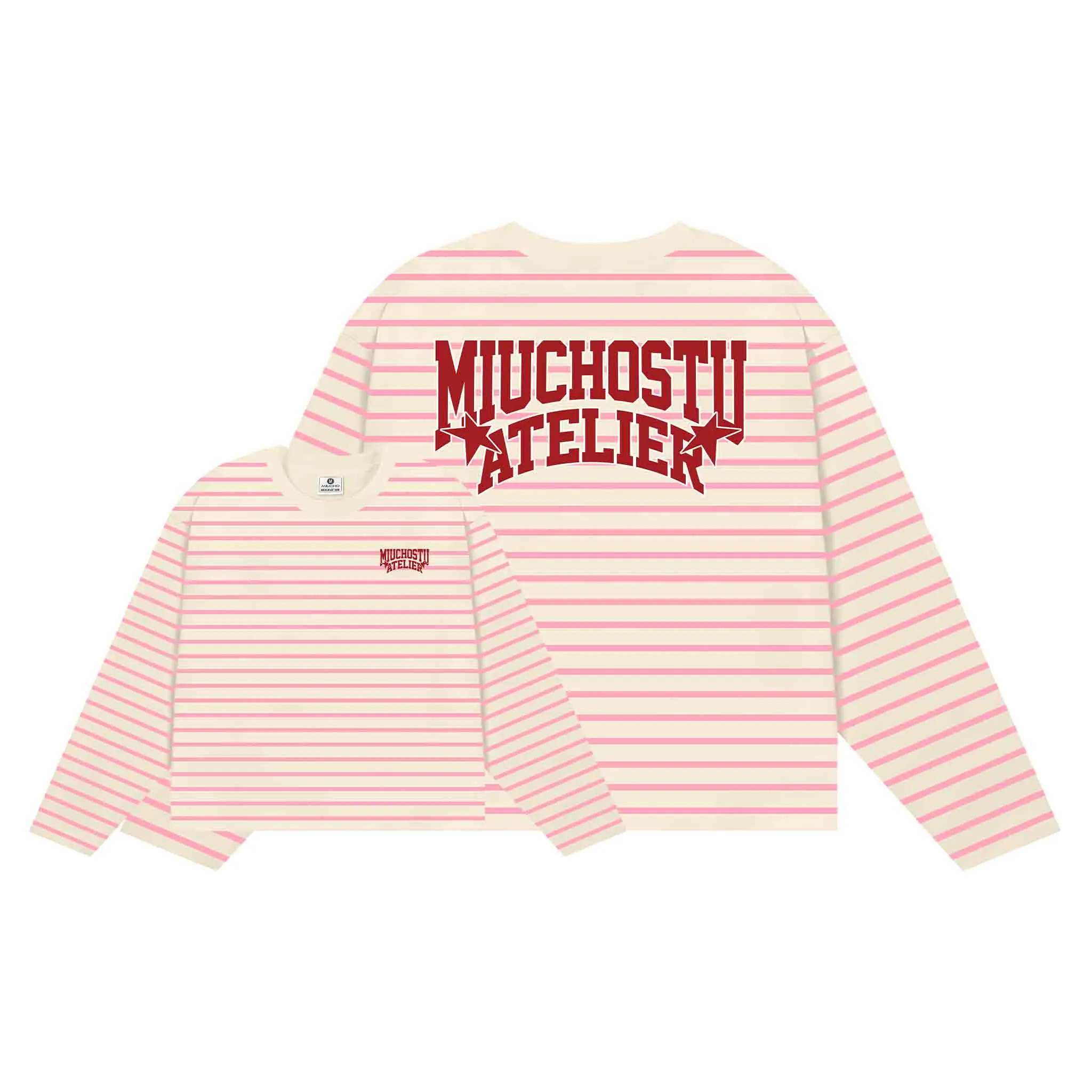 Áo thun nam form boxy Miucho thun borip dày dặn thoáng mát local brand tay dài kẻ sọc in mix 2725_thumbnail_7