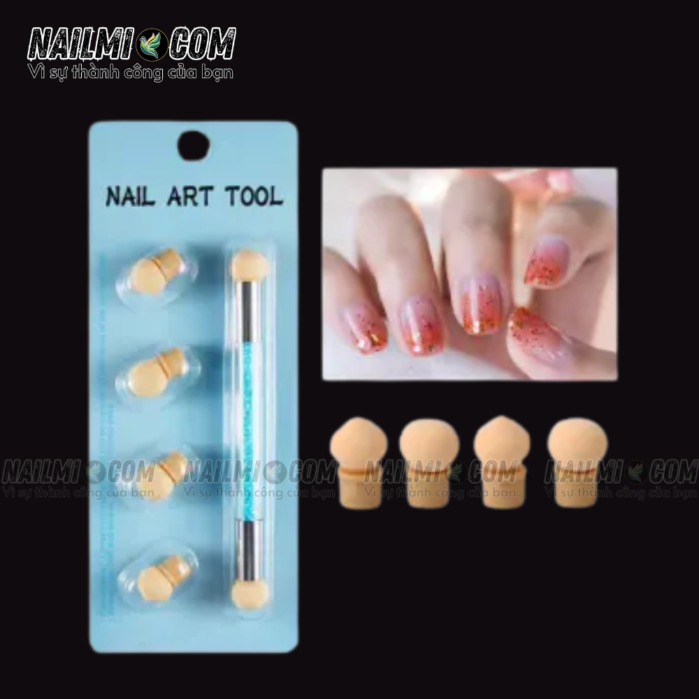 Cọ ombre - set 2 đầu - bông mút - cán đá_thumbnail_2