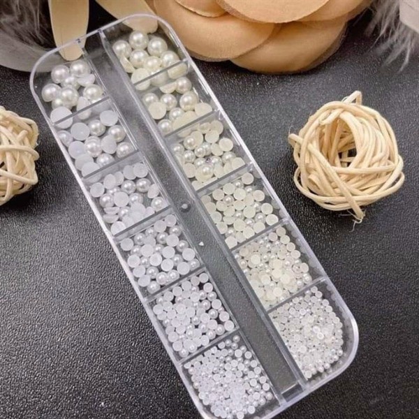 Set ngọc trai nửa - chân nhựa - mix size - mix 2 màu_thumbnail_0