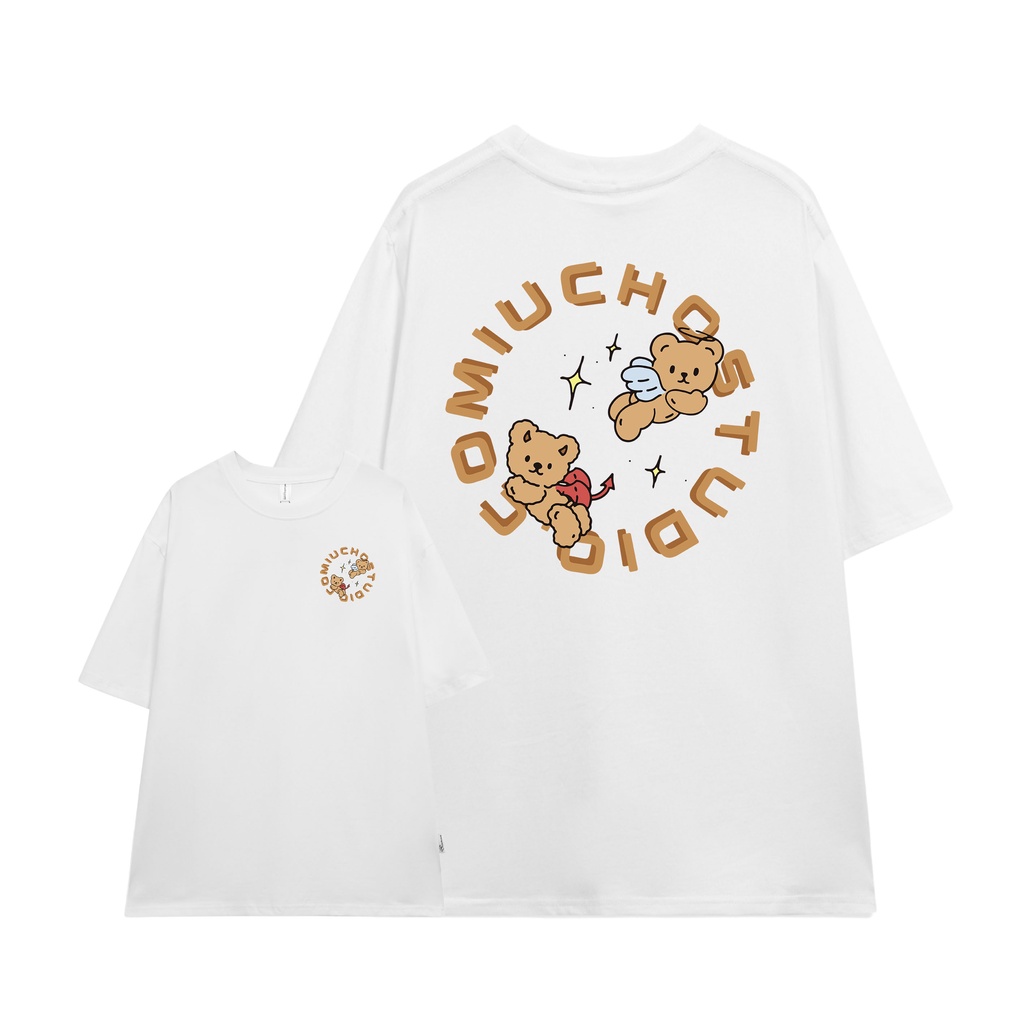 Áo thun unisex form rộng AT329 Miucho basic tee tay lỡ dành cho nam nữ in graphic_thumbnail_6