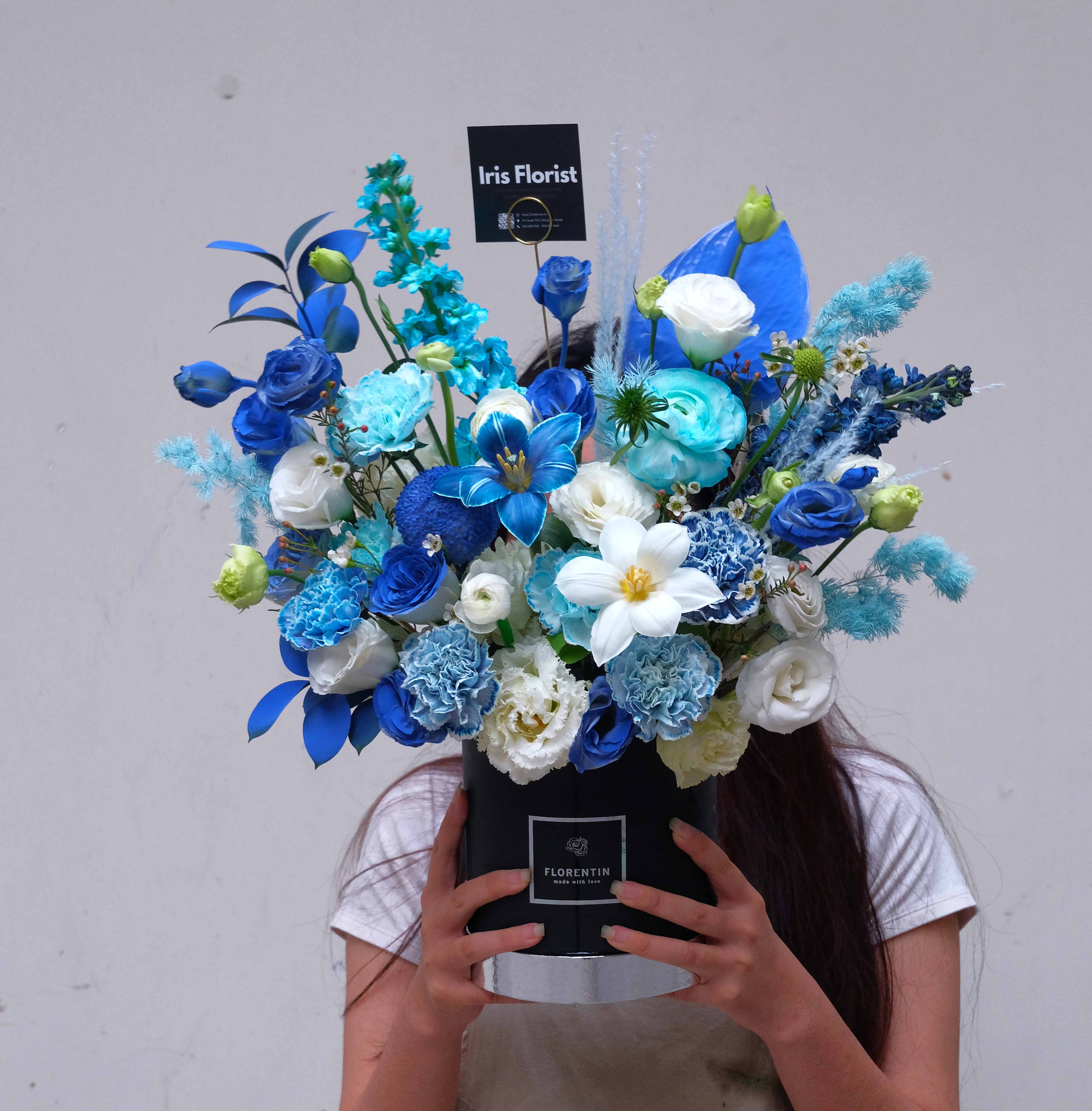 Hộp hoa tone Blue - Size M