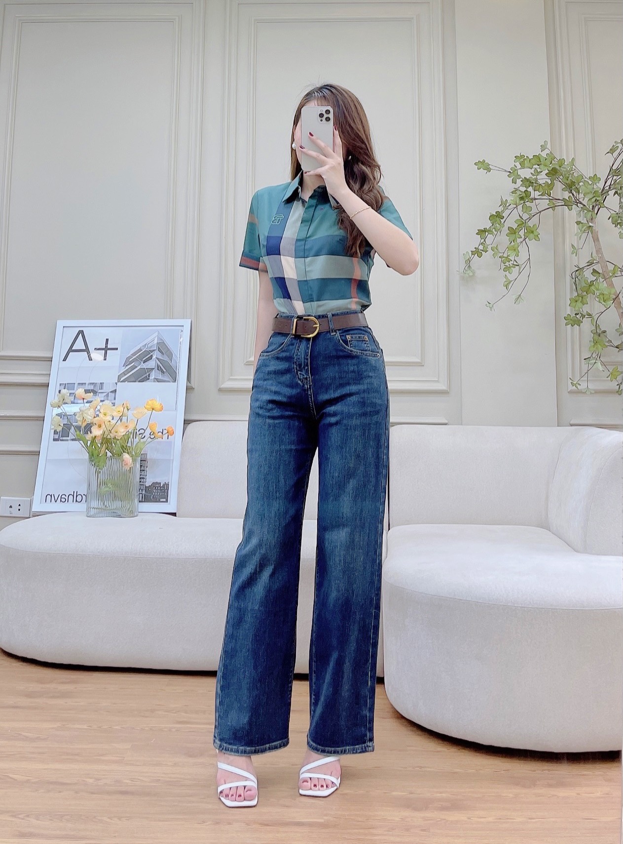 Quần Jean Suông Tặng Kèm Đai_thumbnail_5