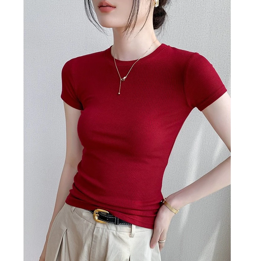 Áo thun nữ dáng ôm body chất vải Thun gân (thun tăm lạnh) co giãn 4 chiều - PH403310_thumbnail_2