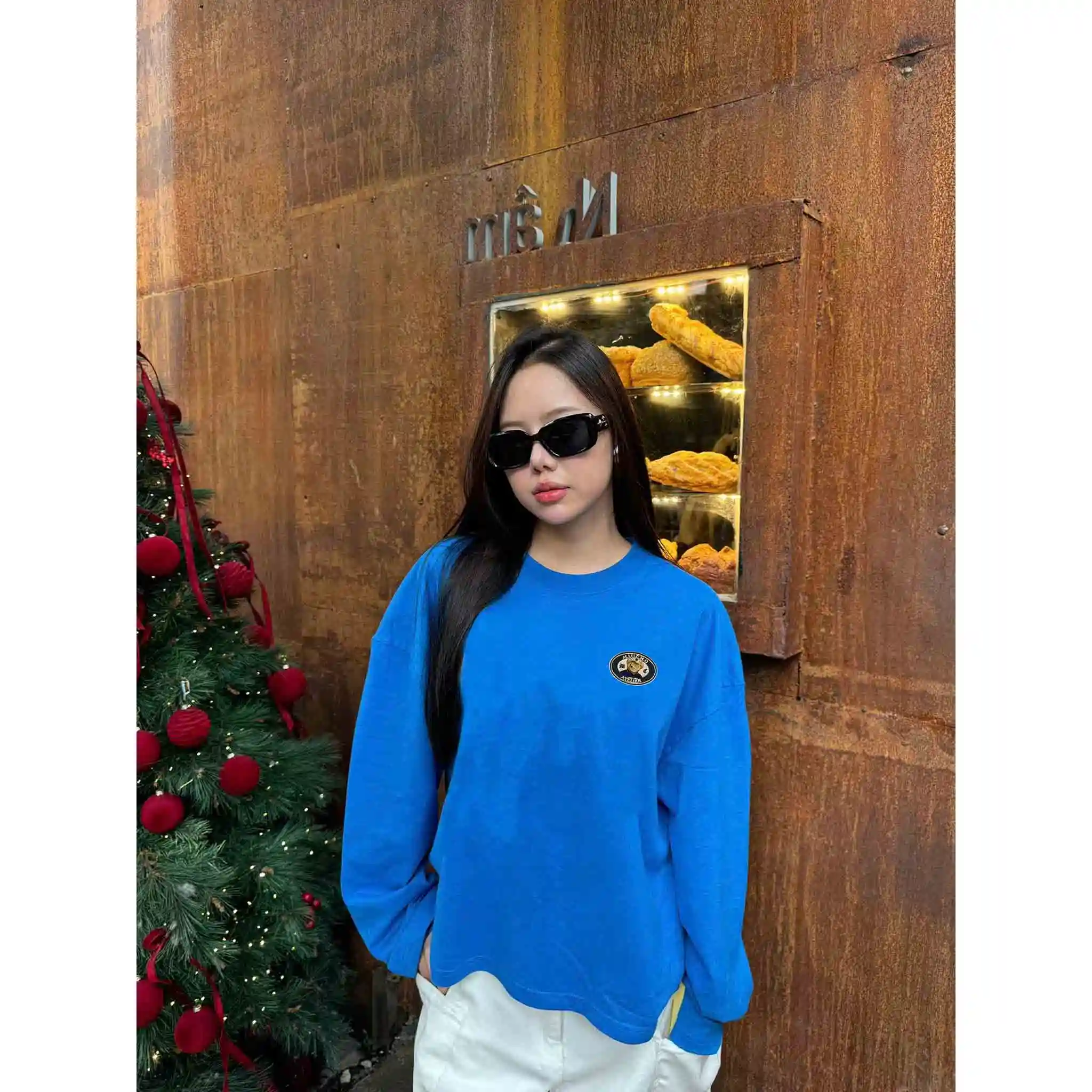 Áo thun boxy nữ Miucho cotton thoáng mát tay dài cổ tròn hình nhỏ basic in mix 2705_thumbnail_3