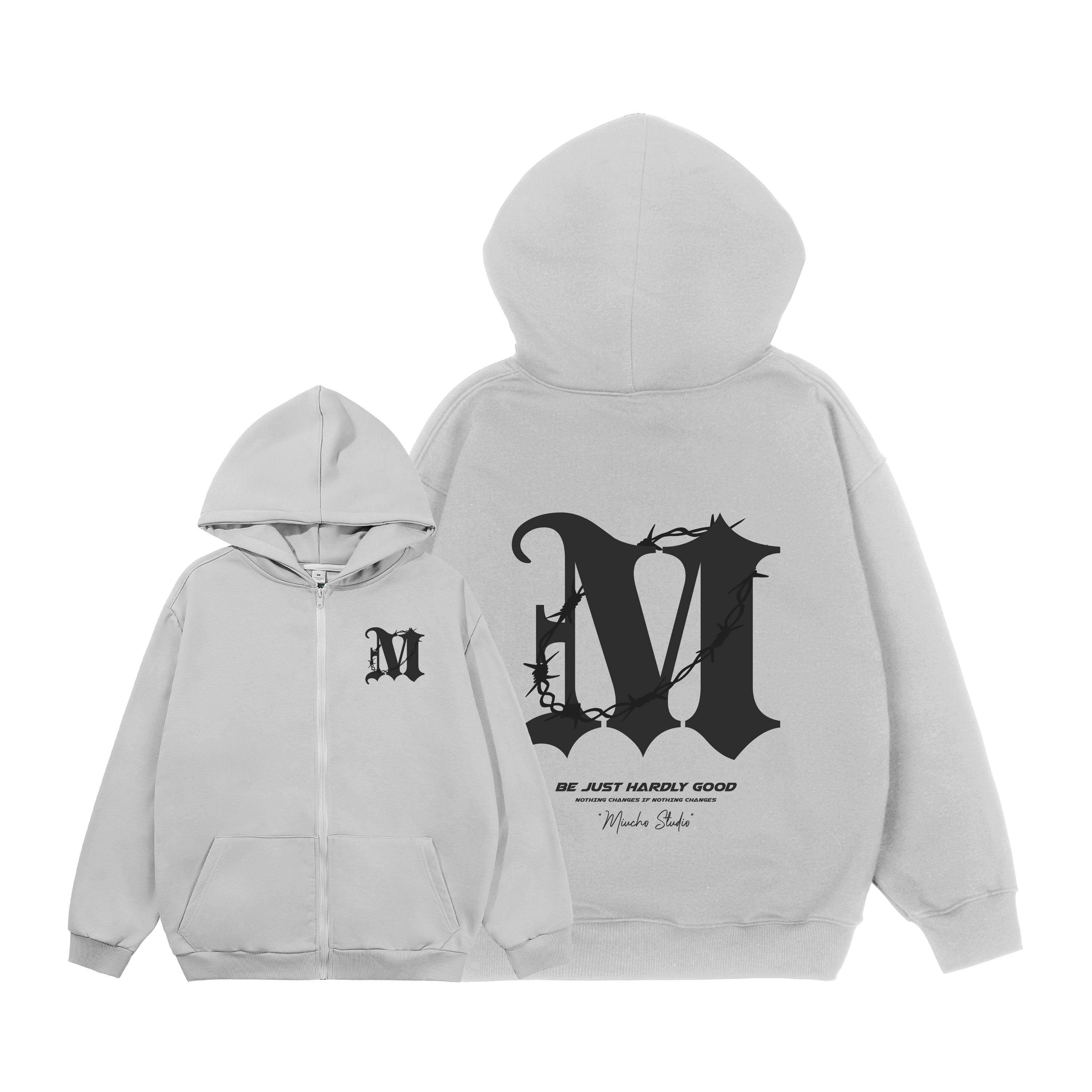 Áo hoodie zip nam local brand form rộng HZD1583 Miucho Club vải nỉ chân cua dày dặn mũ rộng in mix_thumbnail_11