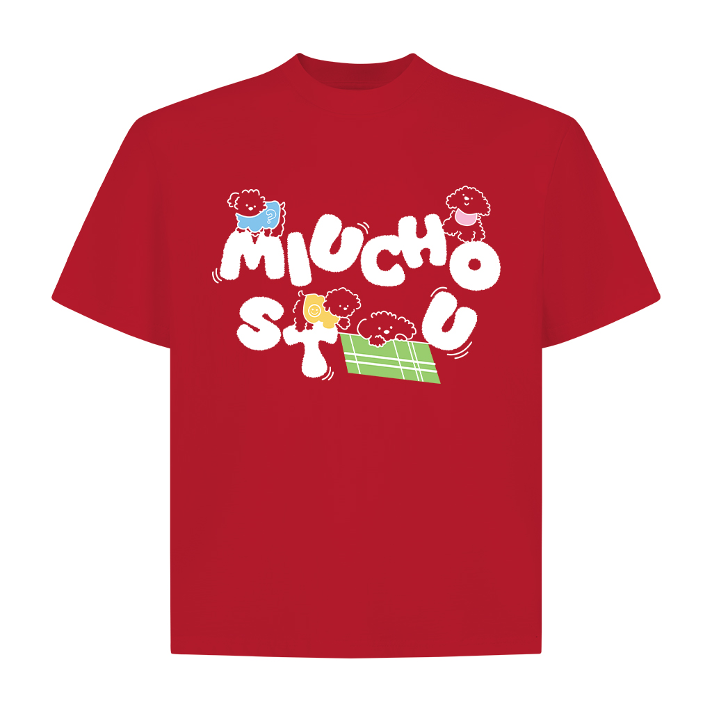 Áo thun form boxy cún yêu cute 2624 Miucho vải cotton thoáng mát dễ phối đi chơi đi học